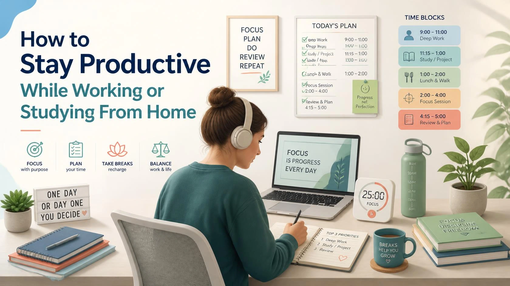 How to Stay Productive While Working or Studying From Home